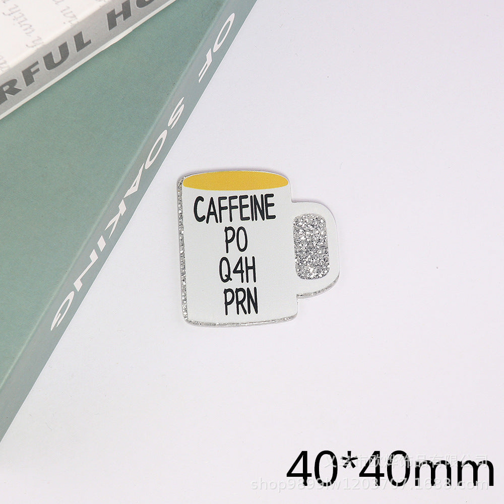 Wholesale 10pcs DIY Flatback  cartoon letter  Acrylic Flatback Badge Reels Retractable Keychain DIY Accessories