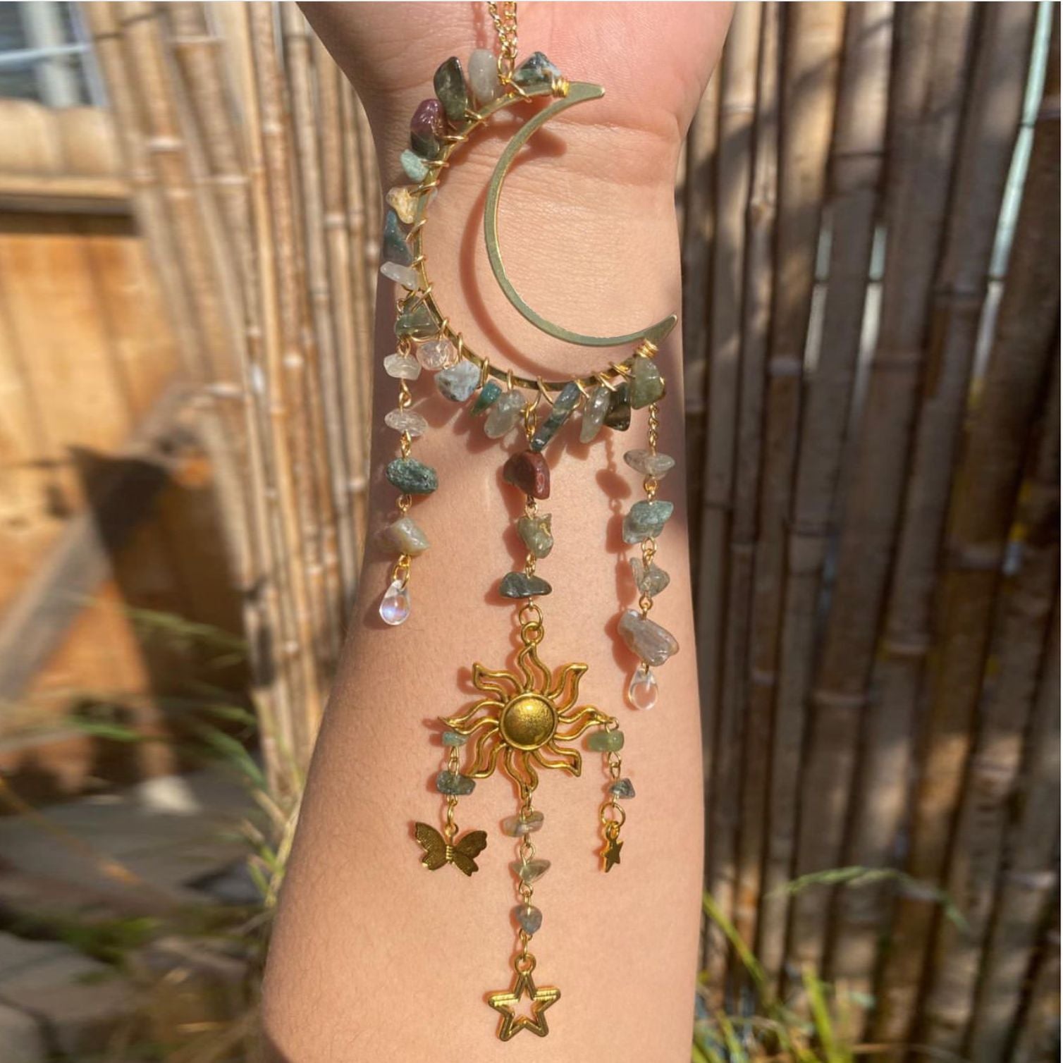 Wholesale Natural Crystal Gravel Sun Catcher Wind Chime ACC-WS-RongGuan002