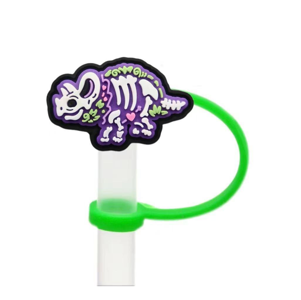 Wholesale 10pcs  themed animal skull shapes Straw Cover Straw Tube Cap