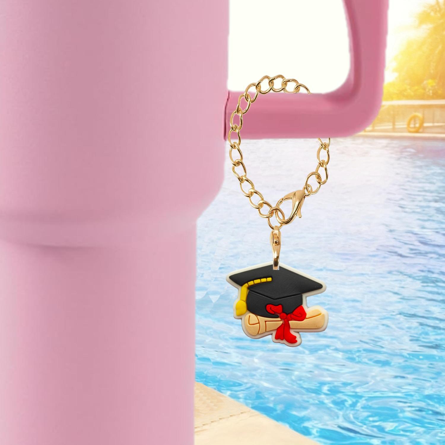 Wholesale Graduation Season Soft Rubber Hanging Chain Cup Accessories Chain ACC-CA-XieJi004