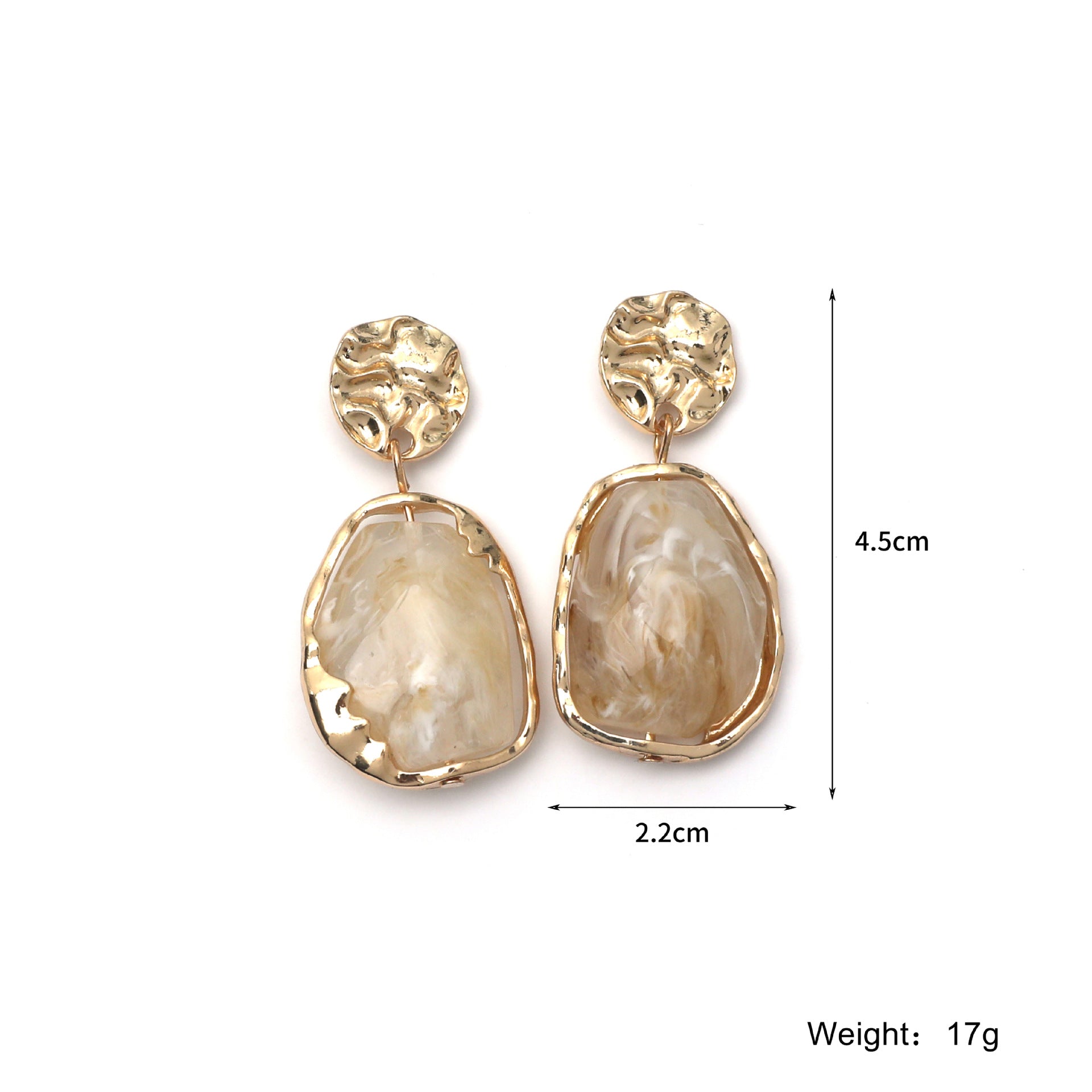 Wholesale Gemstone Earrings Acrylic Vintage Exaggerated Earrings ACC-ES-ManYi008