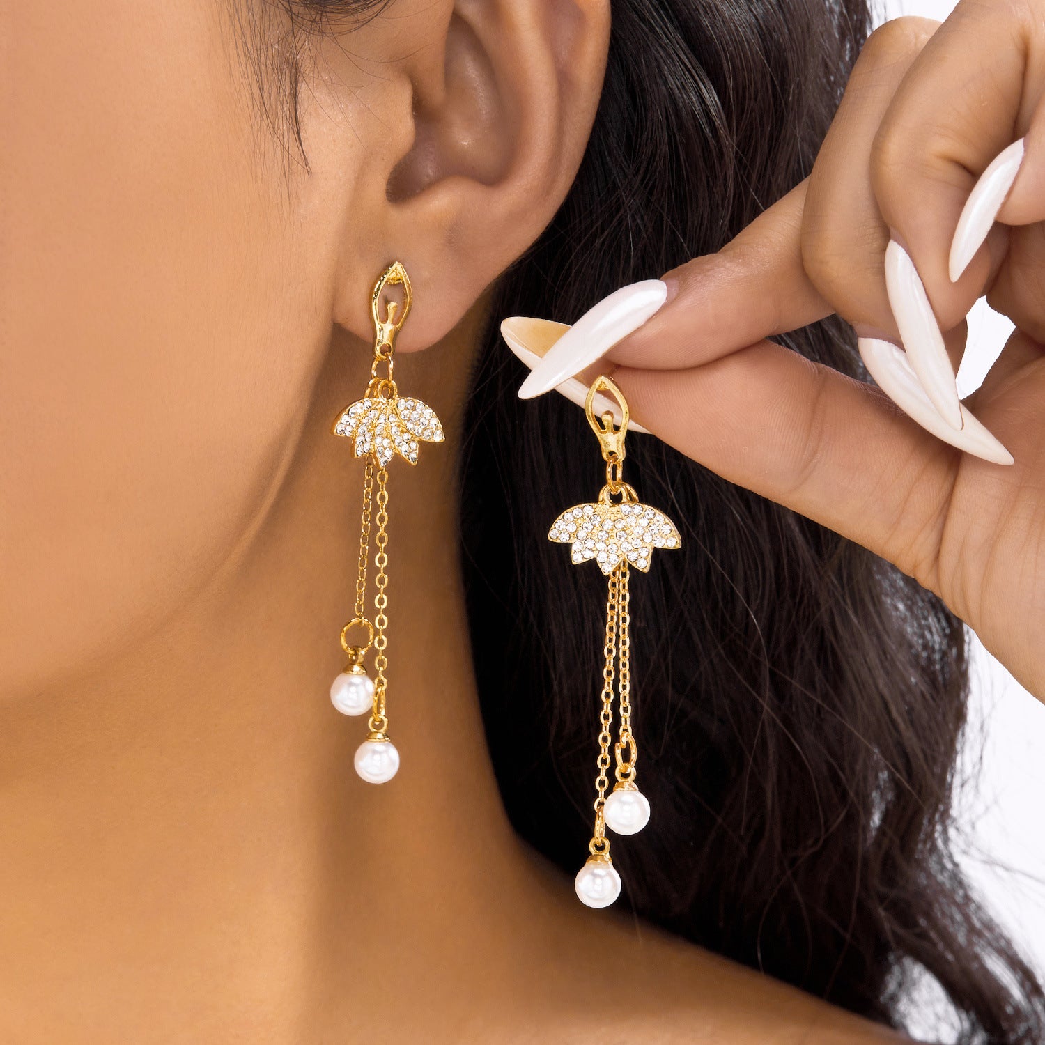 Wholesale Elegant  Creative  Flower Pendant Earrings