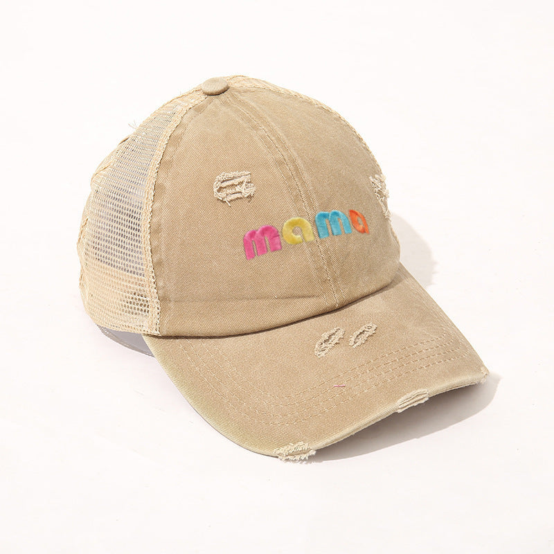 Wholesale MAMA Embroidered Mesh Baseball Cap Hat Mother's Day ACC-HT-TangQiu015