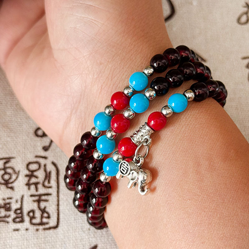 Wholesale Glass Lapis Lazuli Multi-Layer Bracelet,  Bohemian Style Everyday Wear Fashion Accessory for Women Gift