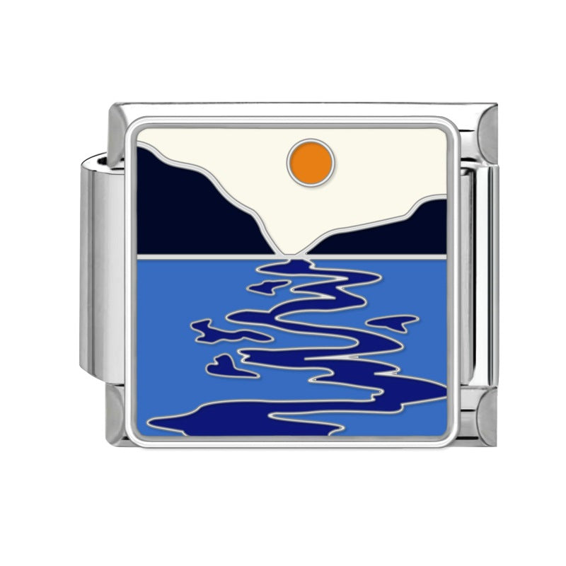 Wholesale 9mm Italian Charm Starter Bracelets DIY square Single Section Creative Stainless Steel Composable Bracelet