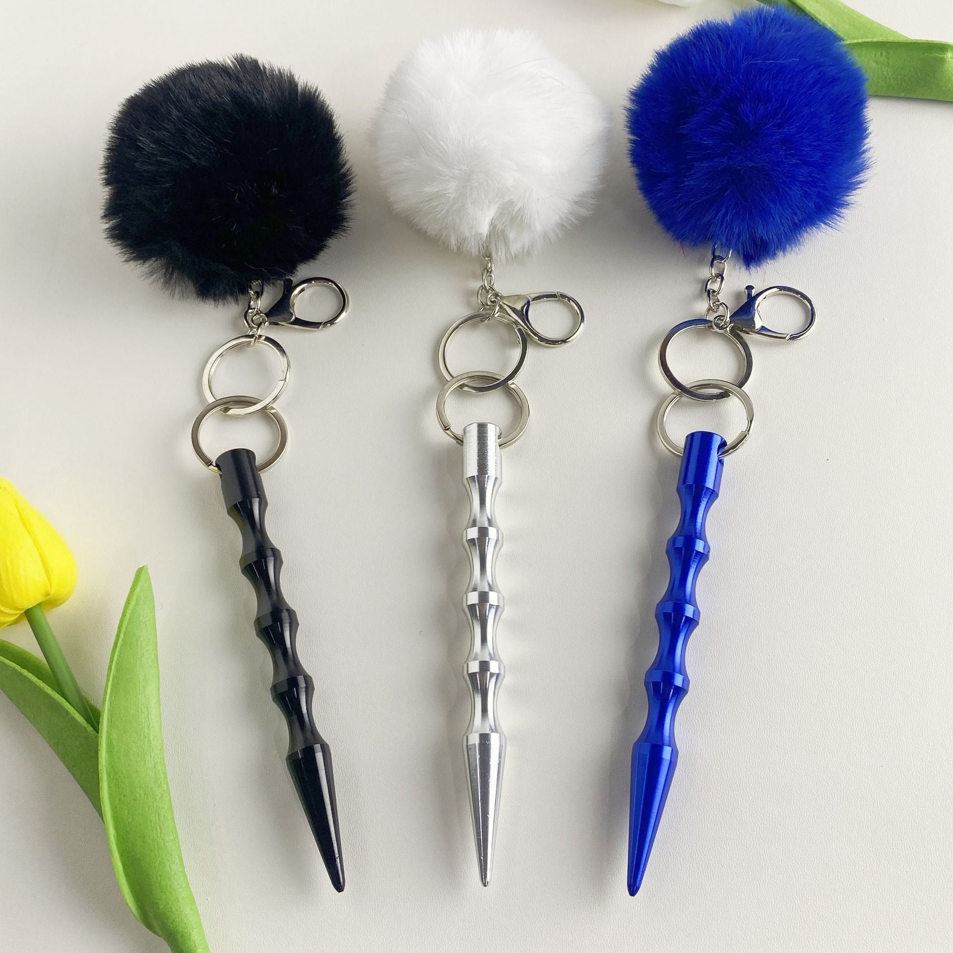 Wholesale Fur Ball Metal Keychains Set ACC-KC-ZhiYa041