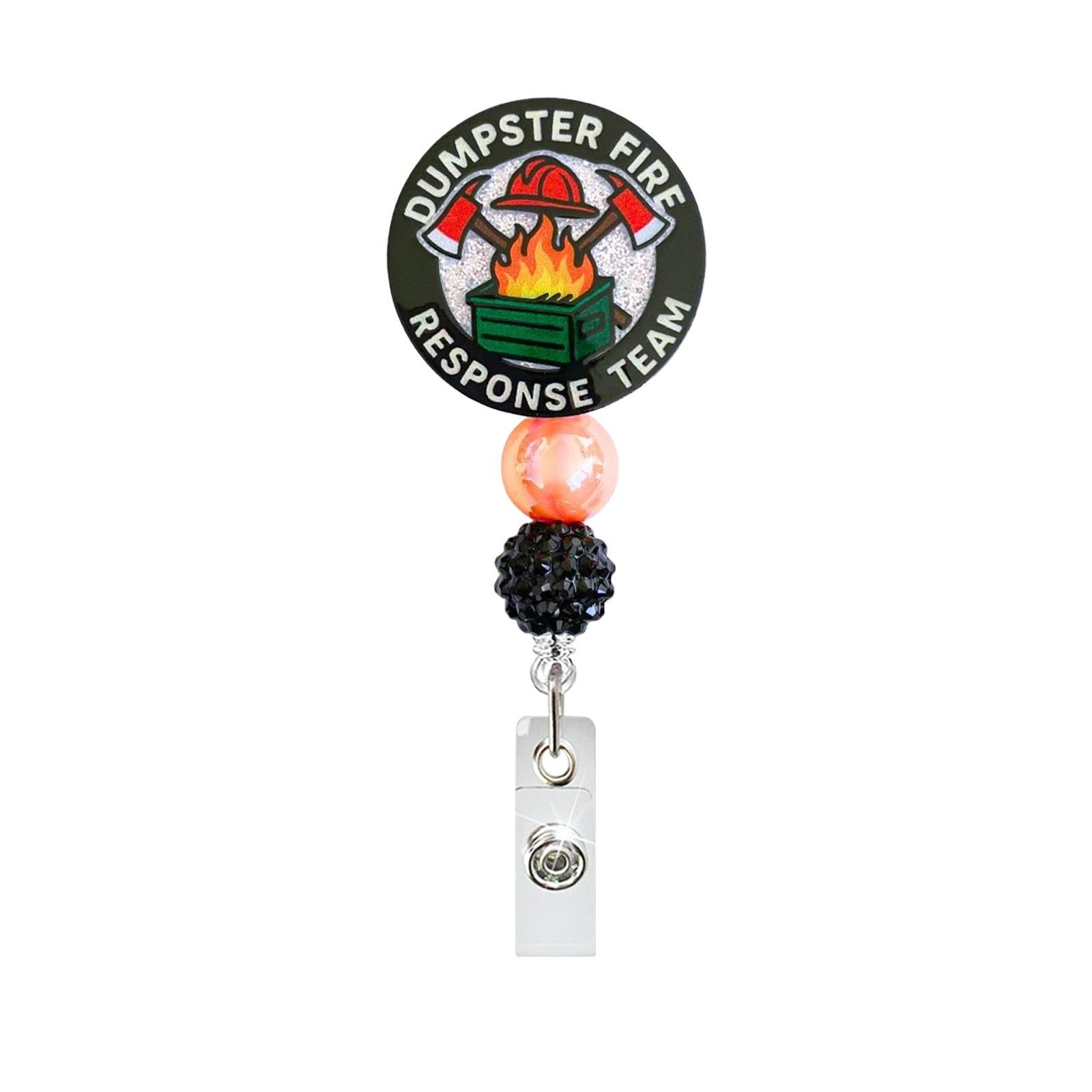 Wholesale Trendy Cute Animal Acrylic Beaded Retractable Badge Holder for ID Resale