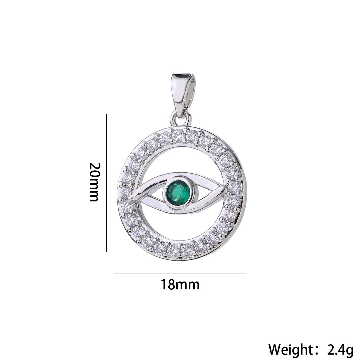 Wholesale Fashion Boho Evil Eye Gold Plated Brass Zircon Pendant For DIY Necklace Making Boutique Resale
