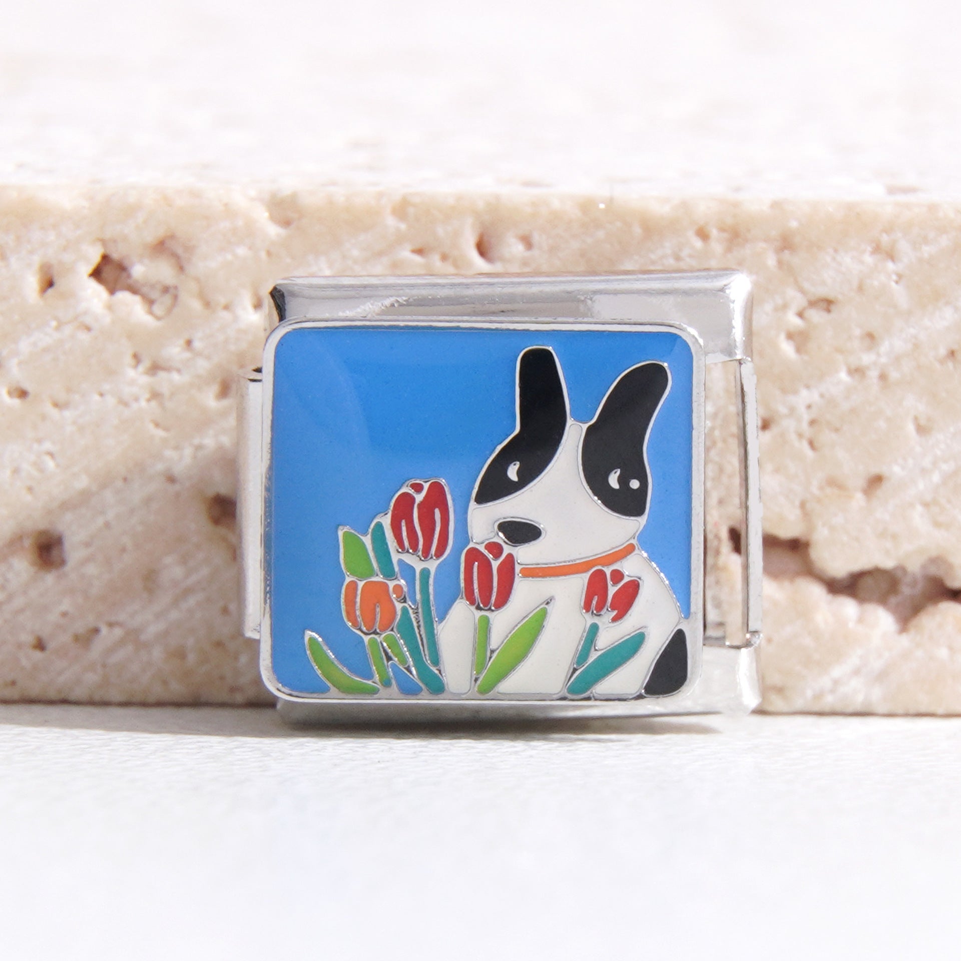 Wholesale Italian Charm Bracelet 9mm DIY Splicing Creative Pattern Stainless Steel Composable Bracelet