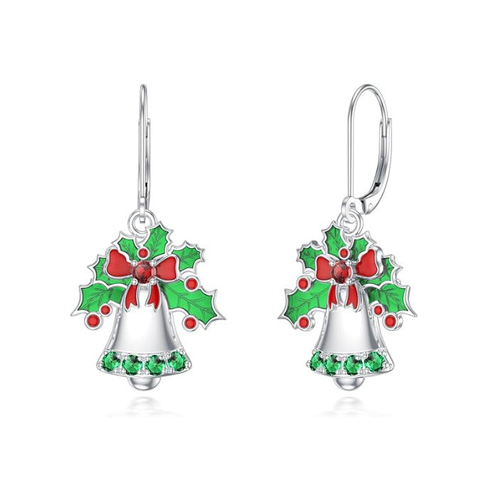 Wholesale  Christmas Ornaments, Creative Personalized Christmas Tree Bow Earrings