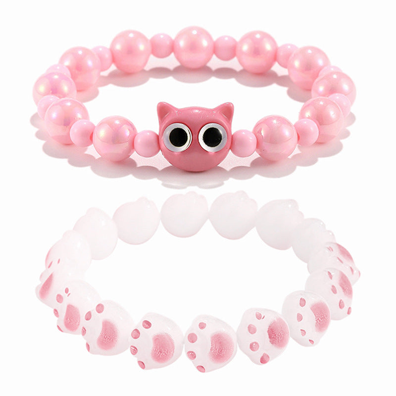 Wholesale cute cat claw bracelet set