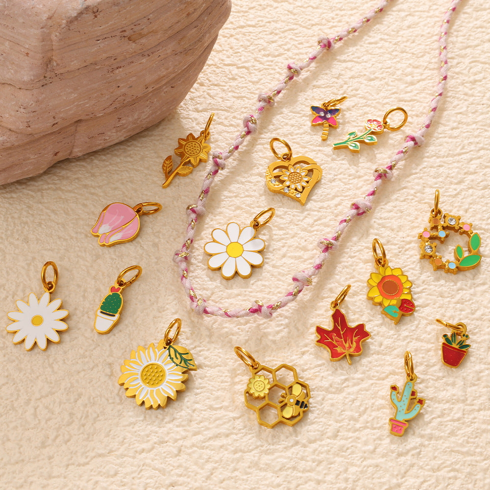 Wholesale plant series dripping  Charms for Jewelry