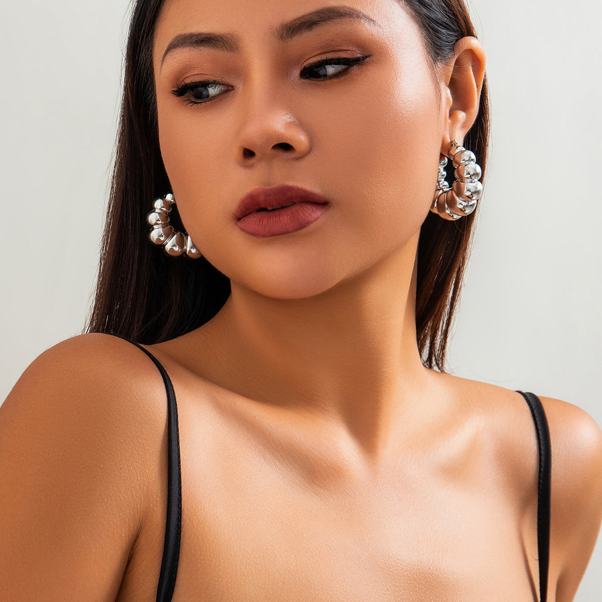 Wholesale Exaggerated Metal Large Earrings Irregular Earrings Statemente Earrings ACC-ES-XueRou001