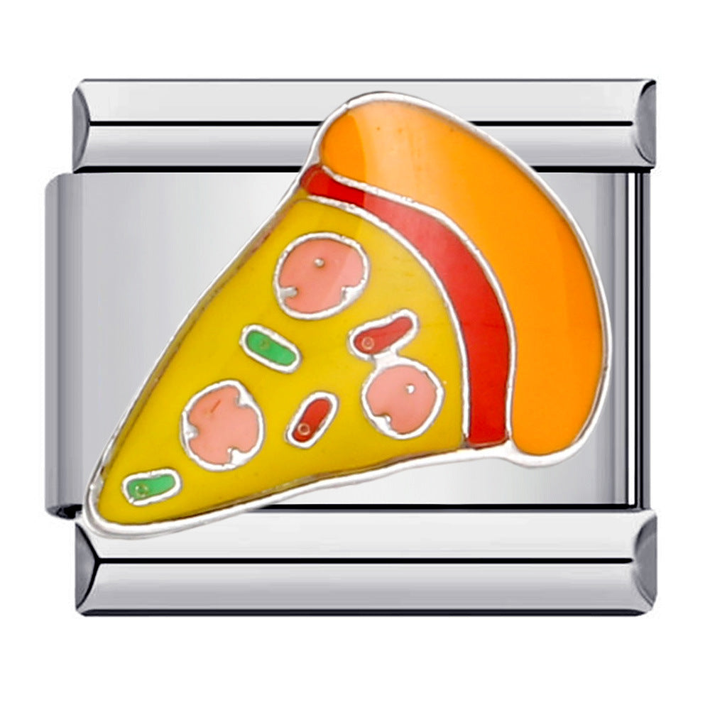 Wholesale Italian Charm Bracelet 9mm DIY Splicing Removable Oil Drop Cartoon Stainless Steel Composable Bracelet