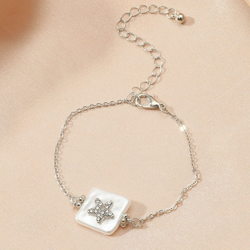 Wholesale Ethnic Style Retro Alloy Turquoise Elastic Bracelet Bohemian Bracelet ACC-BT-JunJie004