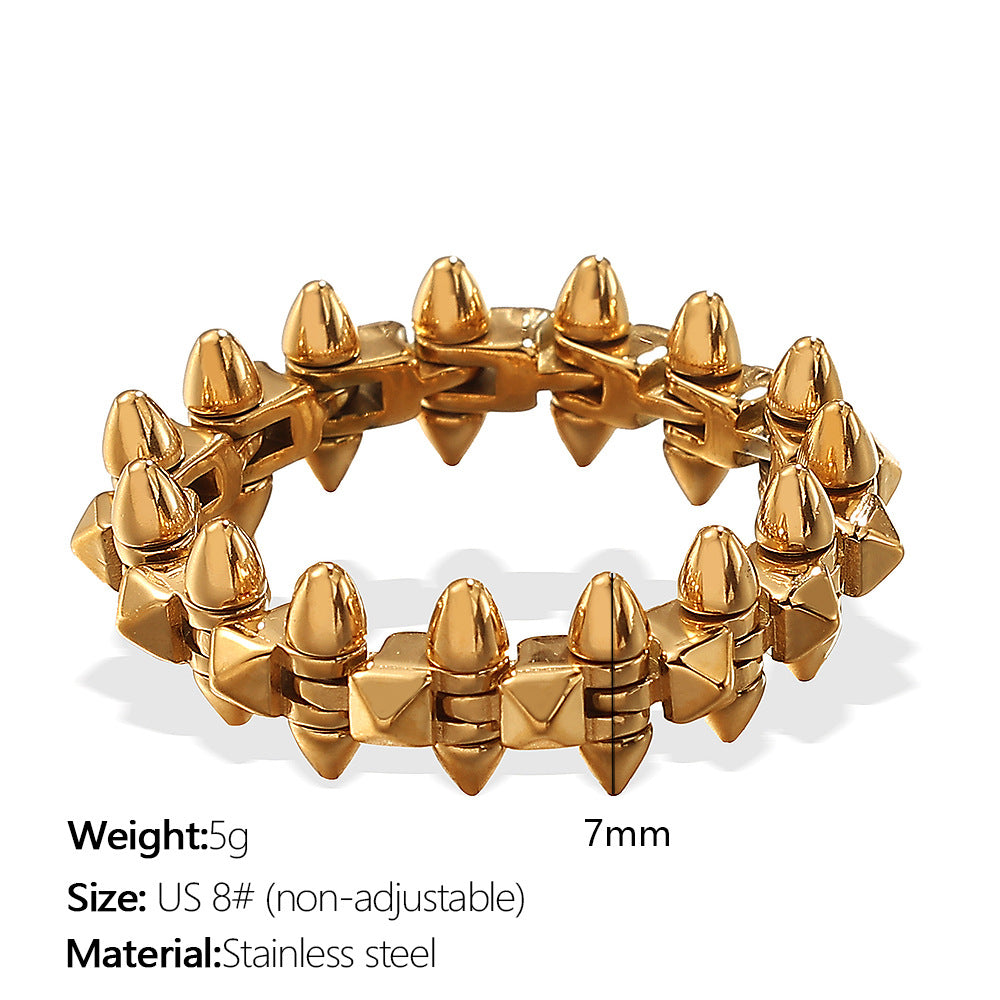 Wholesale  Jewelry suit Fashion Bracelet Hip Hop Cuban Ring Combination Street Style Design