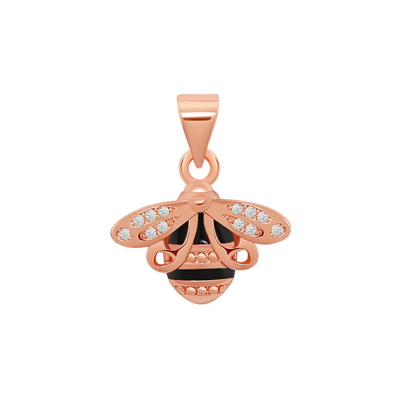 Wholesale Bohemian Light Luxury Simple Diamond Bee Necklace ACC-NE-YingRong007