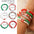 Wholesale  Christmas soft pottery glass beaded bracelet