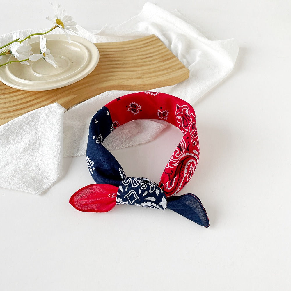 Wholesale cashew flower square silk scarf