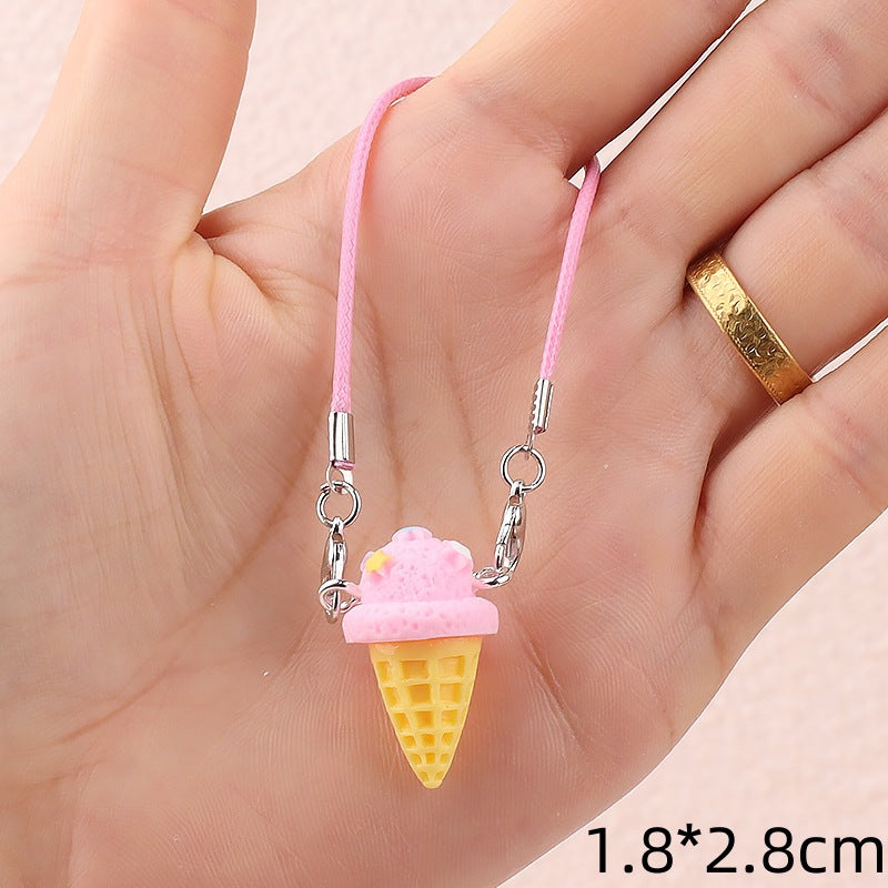 Wholesale Cute cartoon mini ice cream cone doll accessories