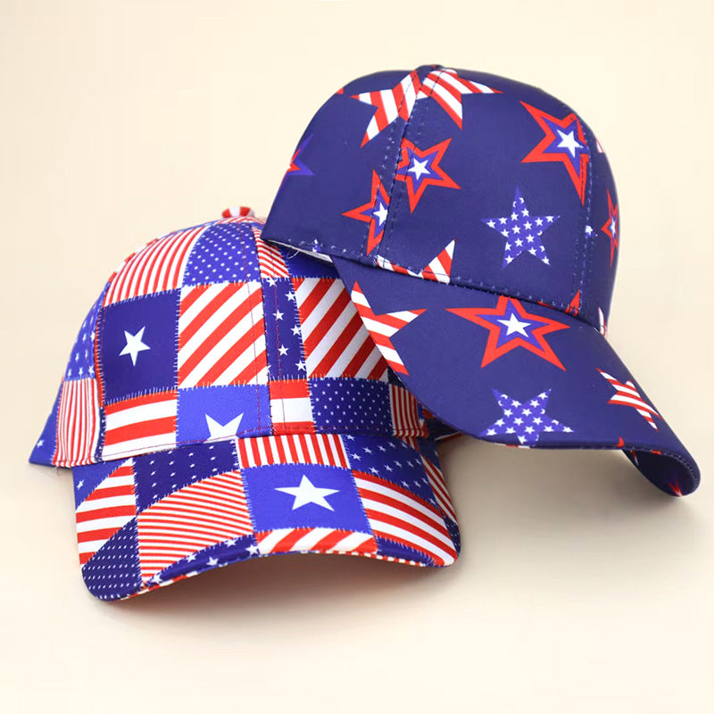 Wholesale  American Flag Digital Printing Baseball Cap Independence Day Hat