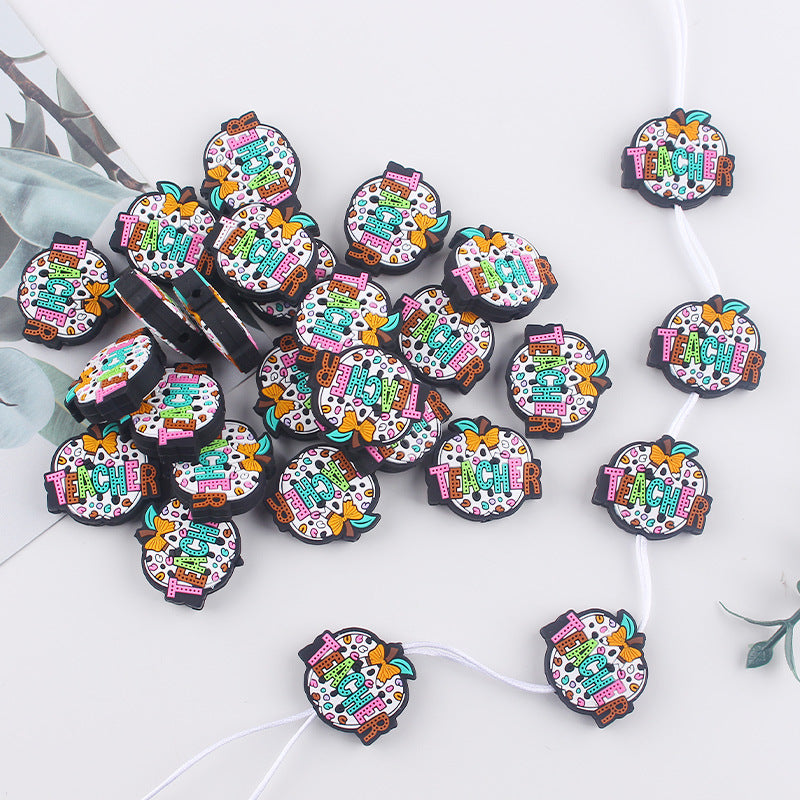 Wholesale Cartoon Cute Cartoon Teacher's Day Apple Series Focal Beads DIY Bead Accessories