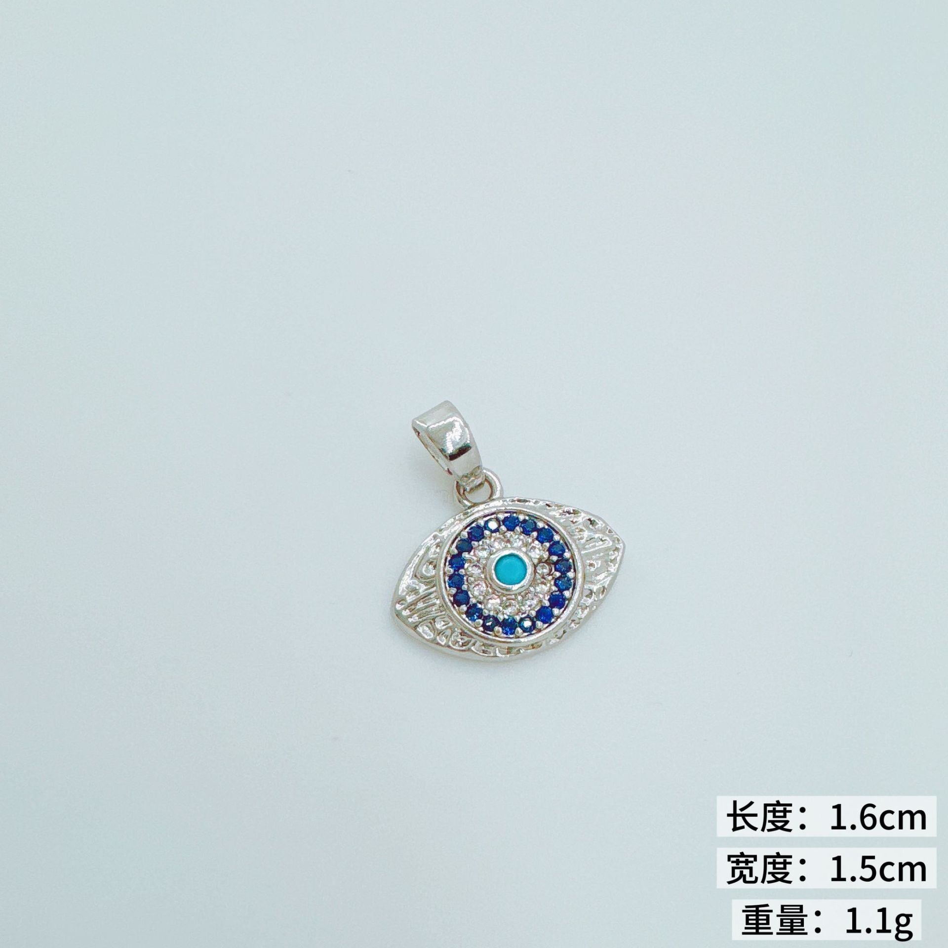 Wholesale Gold Plated Copper Zircon Evil Eye Pendant Charm Fashion Jewelry Accessory for DIY Bracelet Necklace