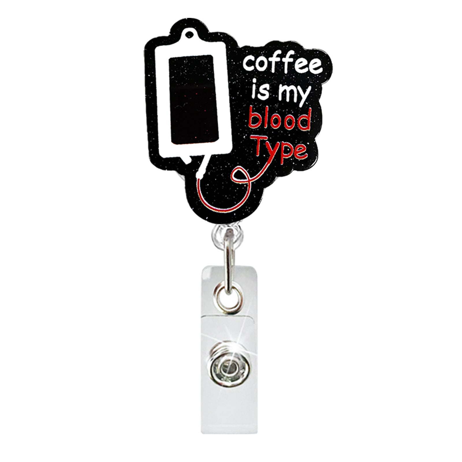 Wholesale Rainbow Coffee Cup Infusion Bag Acrylic Badge Scroll Retractable Keychain Badge Reels ACC-KC-ChiHai012