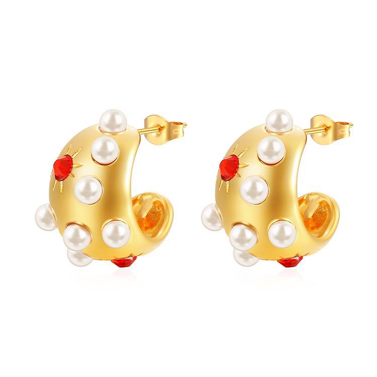 Wholesale  sticky diamond stainless steel earrings