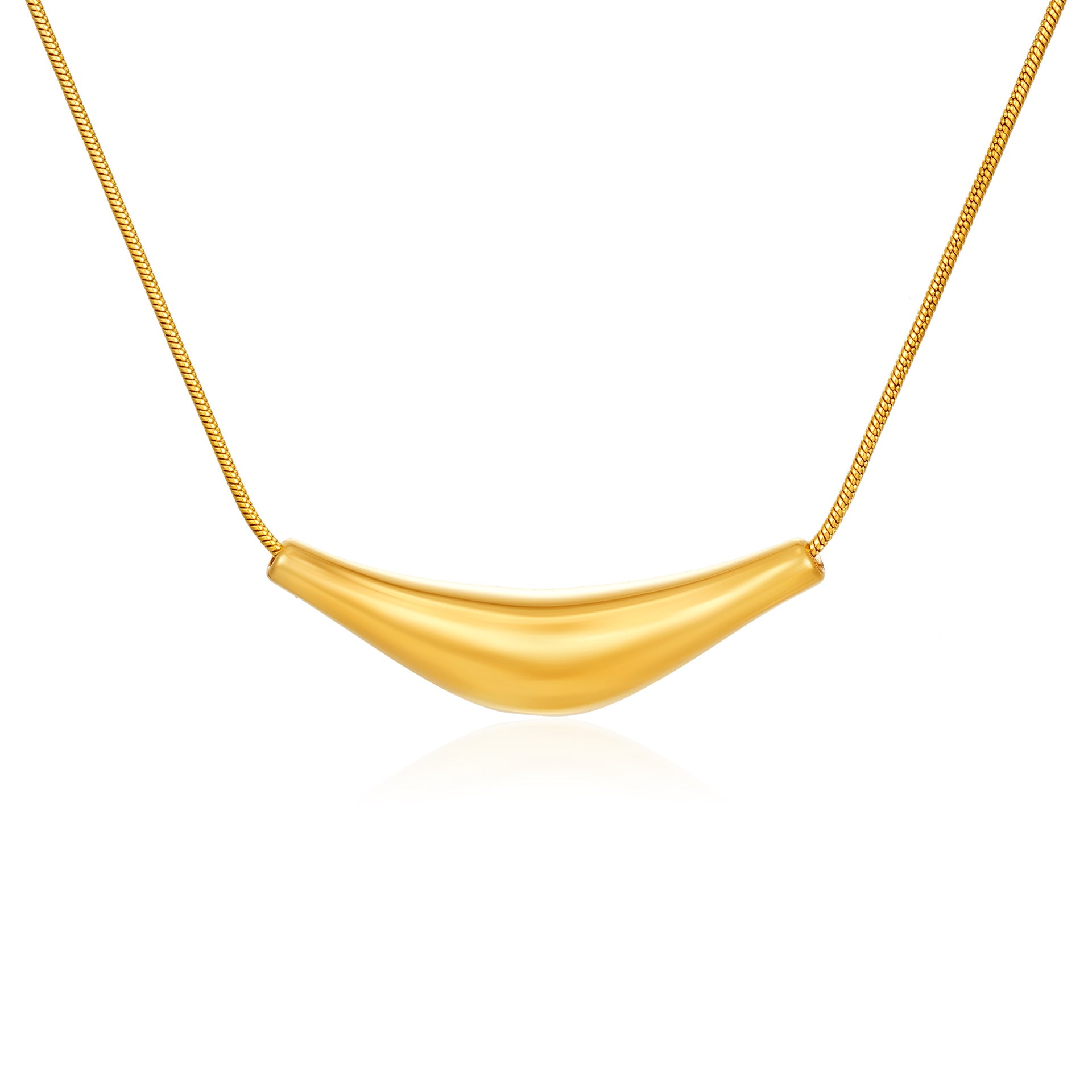 Wholesale Stainless steel horn necklace