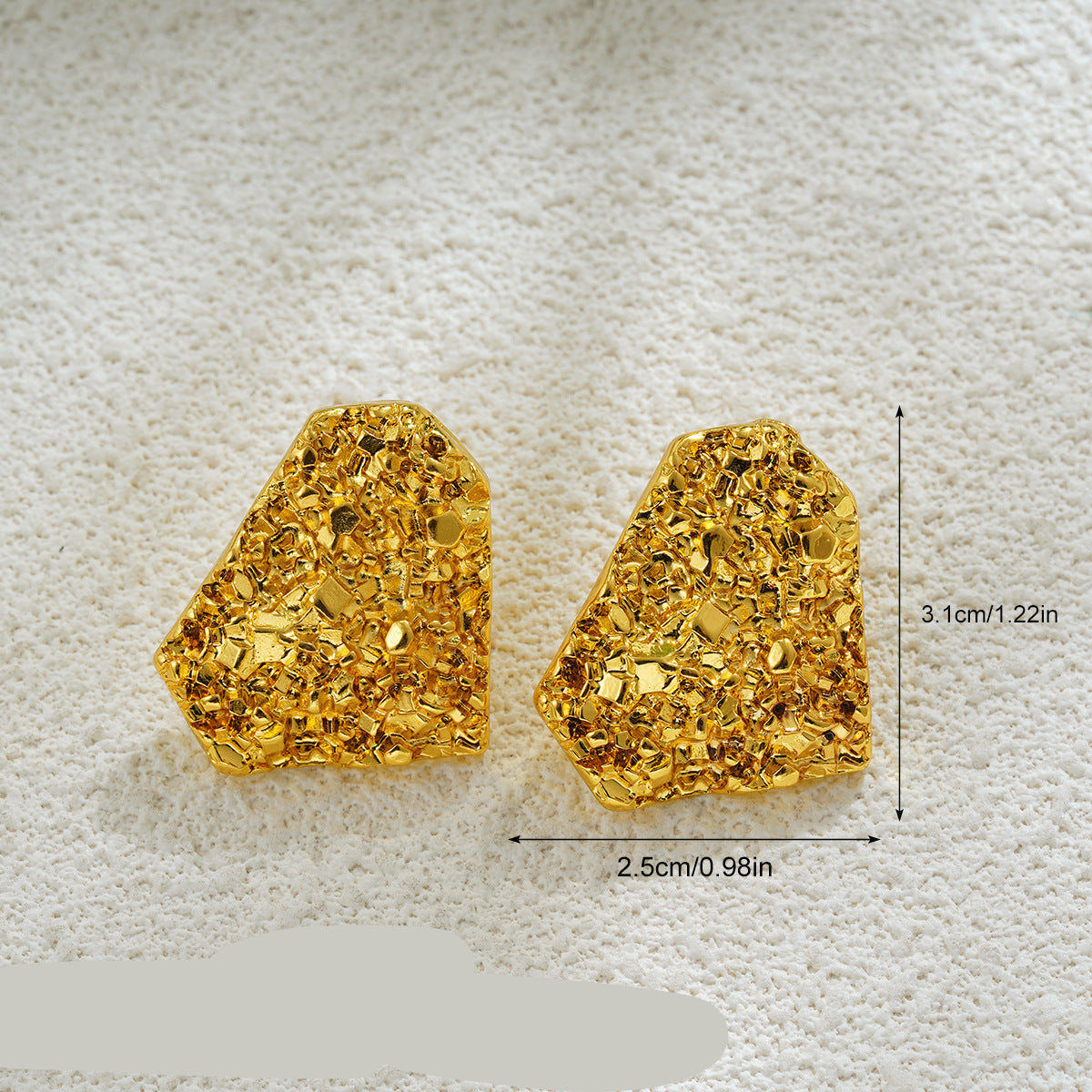 Wholesale 18K gold broken gold geometric earrings flower water drop U-shaped earrings