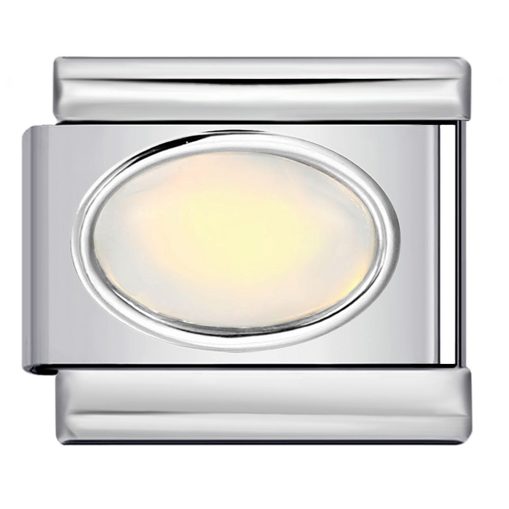 Wholesale  Italian Charm Bracelet 9mm DIYOval-shaped Creative Stainless Steel Composable Bracelet