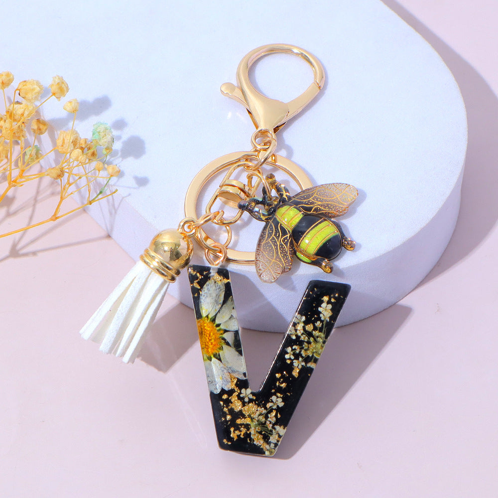 Wholesale Resin Bee Letter Bag Charm Decorative Accent Gift for
