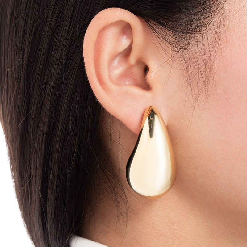 Wholesale  large water drop electroplated acrylic earrings