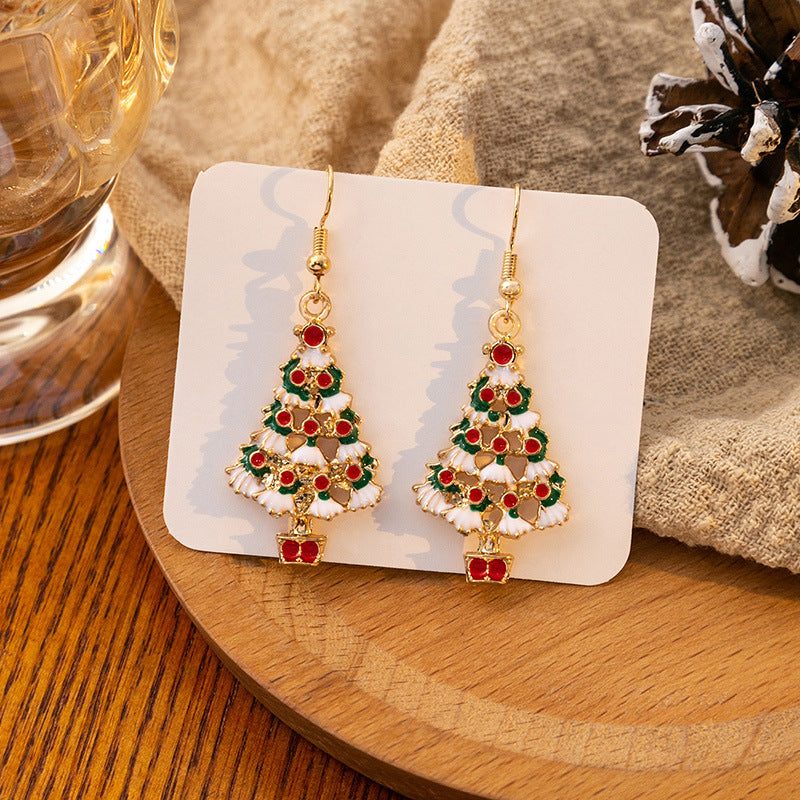 Wholesale Christmas Santa Claus Snowflake Earrings ACC-ES-MDD047