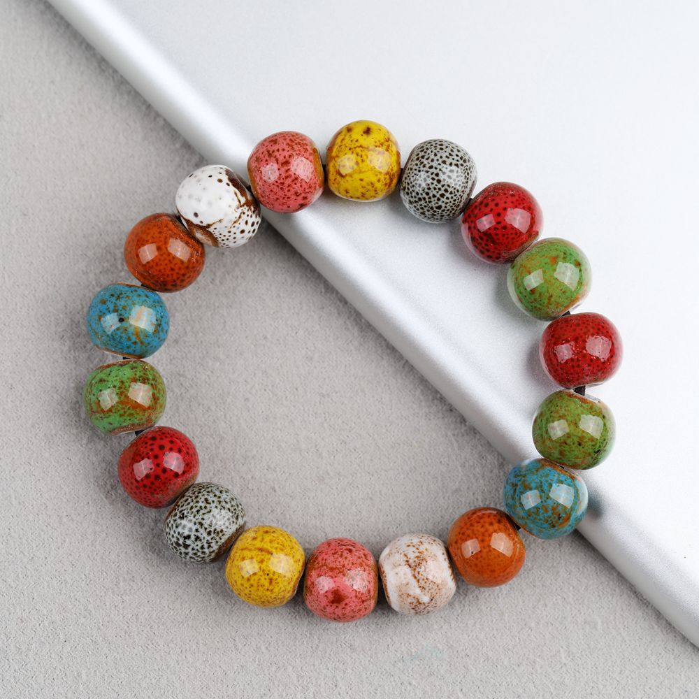 Wholesale Ceramic Glaze Porcelain Bead Bracelet ACC-BT-YXH006