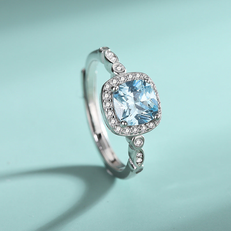 Wholesale S925 Sterling Silver Blue Necklaces Set