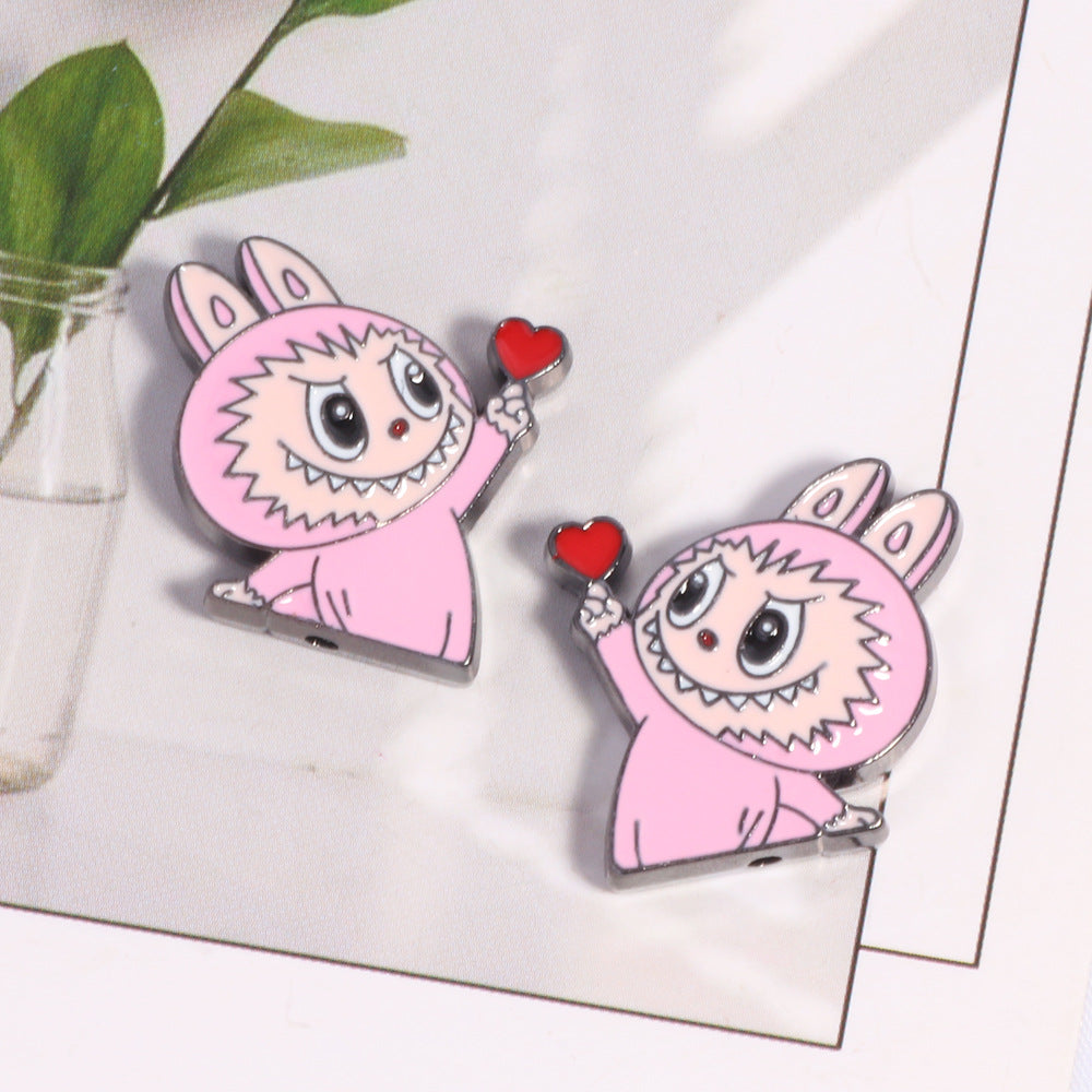 Wholesale Alloy 10pcs Cute Cartoon Beads DIY Bead Accessories