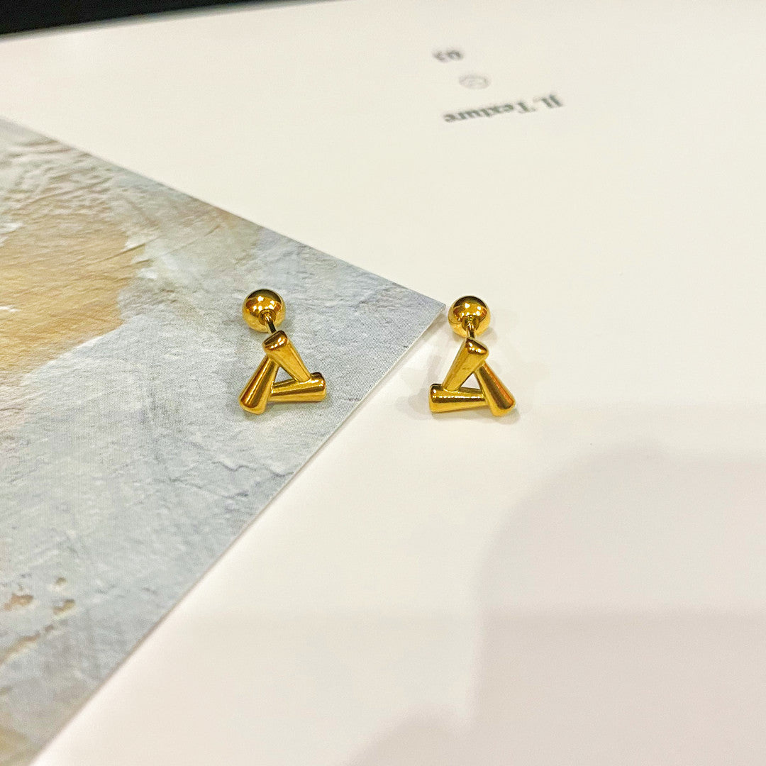 Wholesale Titanium Steel Non-fading Screw Mini Earrings ACC-ES-YZXW001