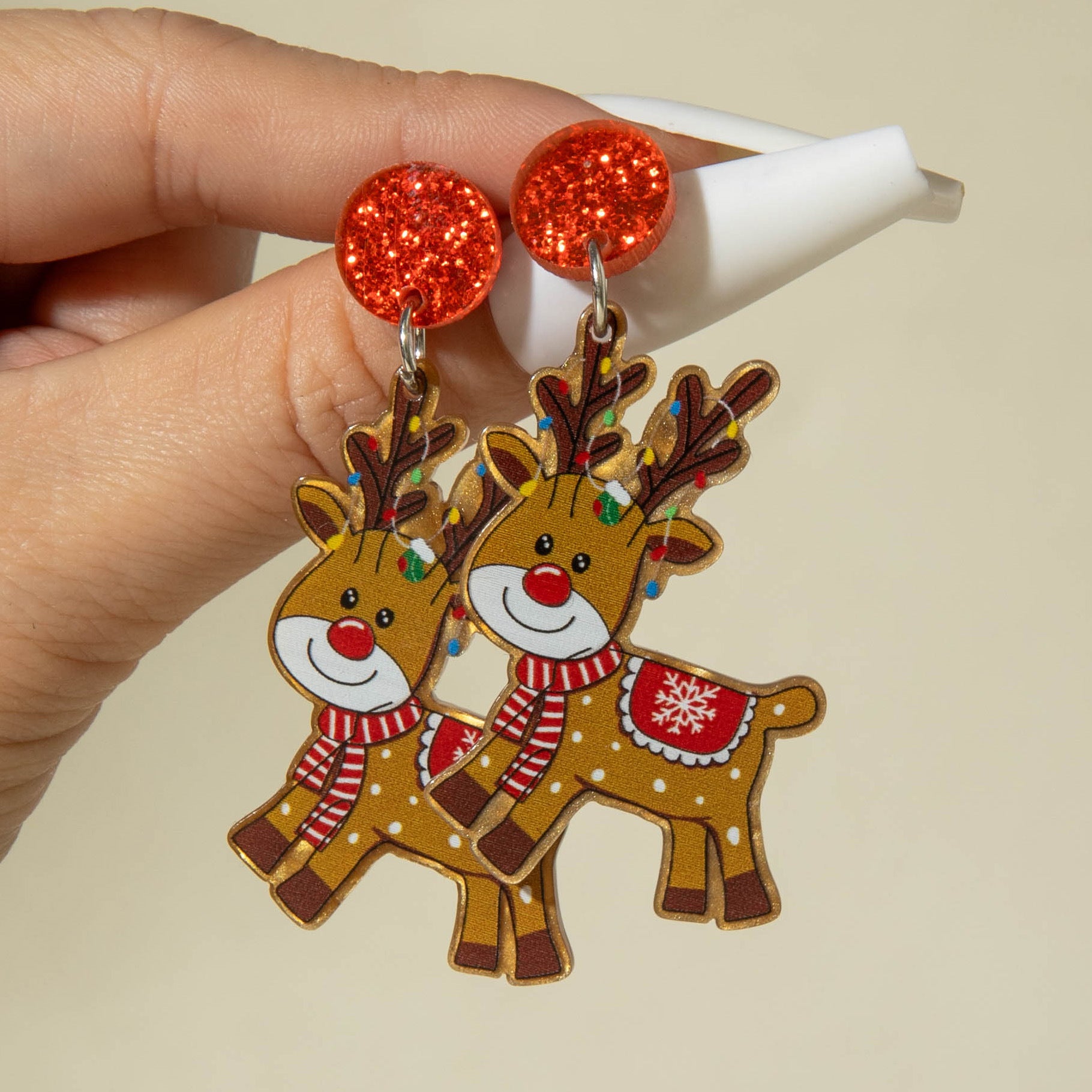 Wholesale Christmas   sequined acrylic earrings