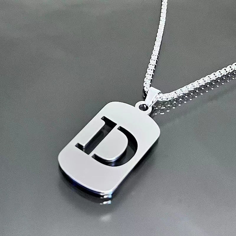 Wholesale  26 English letter necklace titanium steel chain