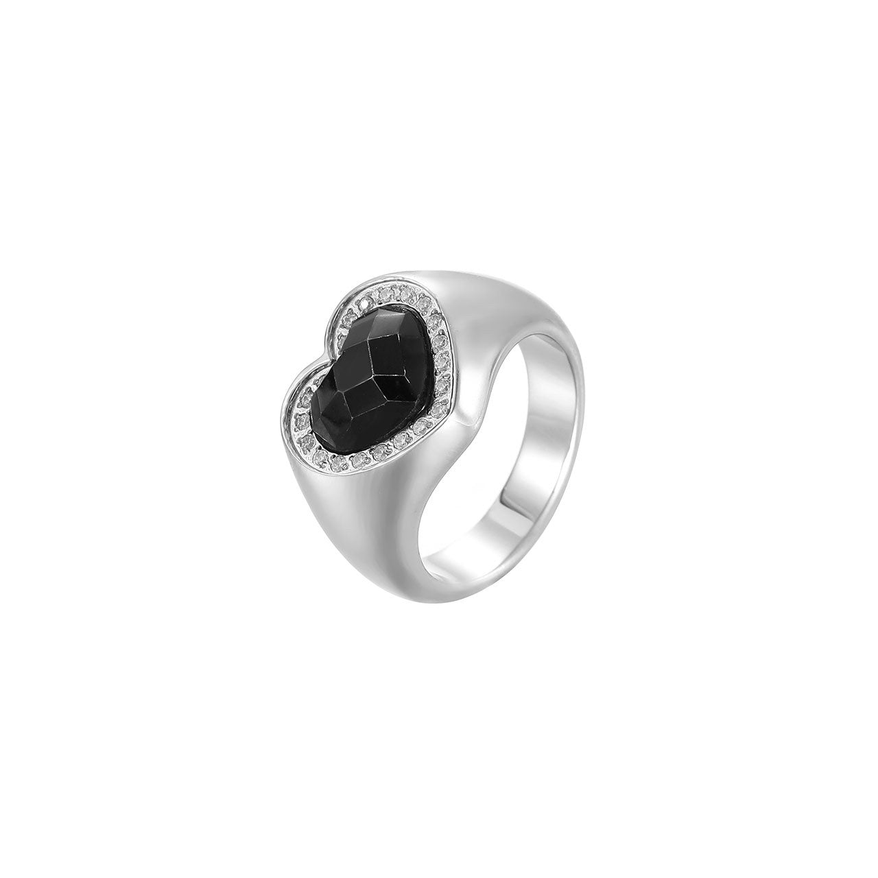Wholesale Retro Heart-Shaped Titanium Steel Ring