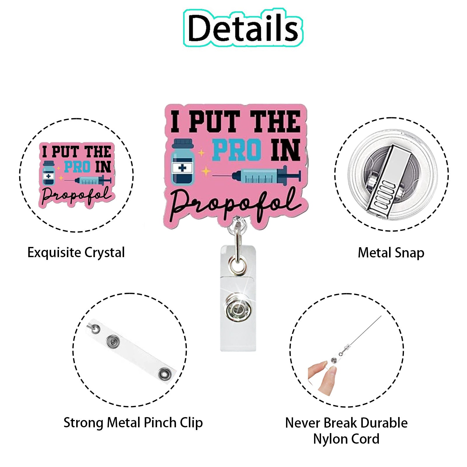 Wholesale ABS Medical Retractable Badge Reel - Trendy Doctor Nurse Gift for Boutique Resale