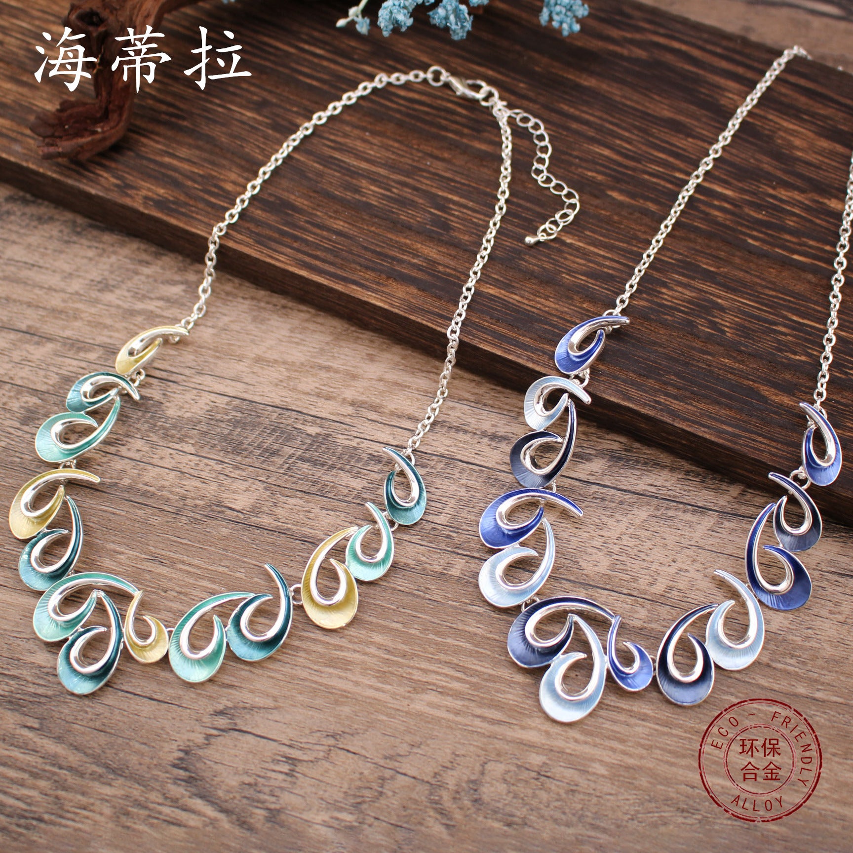 Wholesale  Color Coated Geometric Necklace