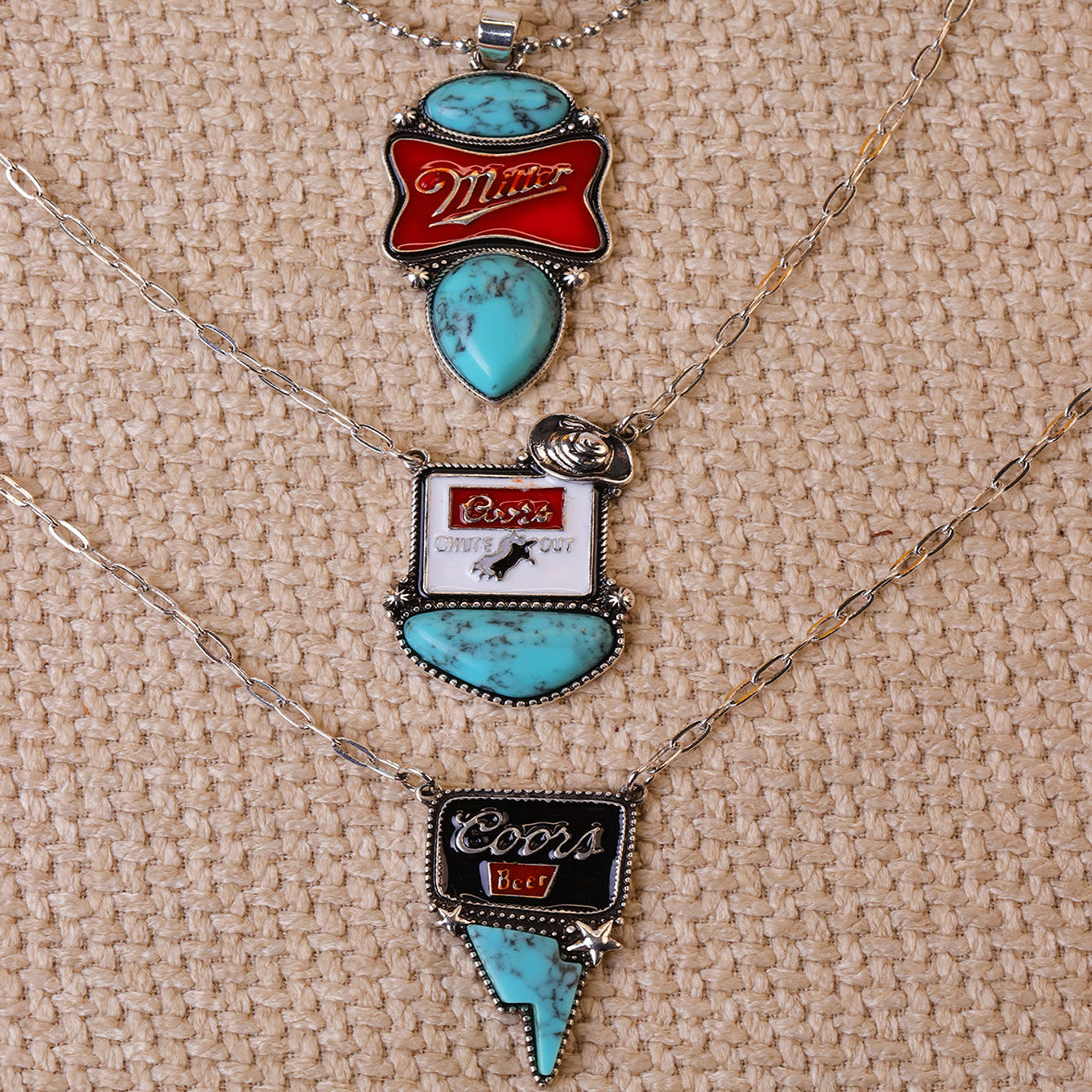 Wholesale Retro Geometric Drip Oil Pendant Necklace,  Fashion Jewelry Accessory for Everyday Wear or Gift Giving