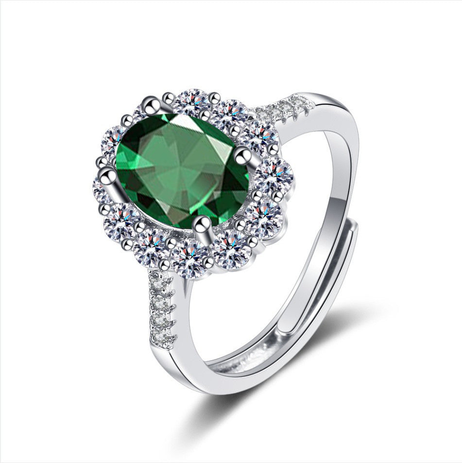 Wholesale  ocean heart inlaid sapphire group inlaid ring