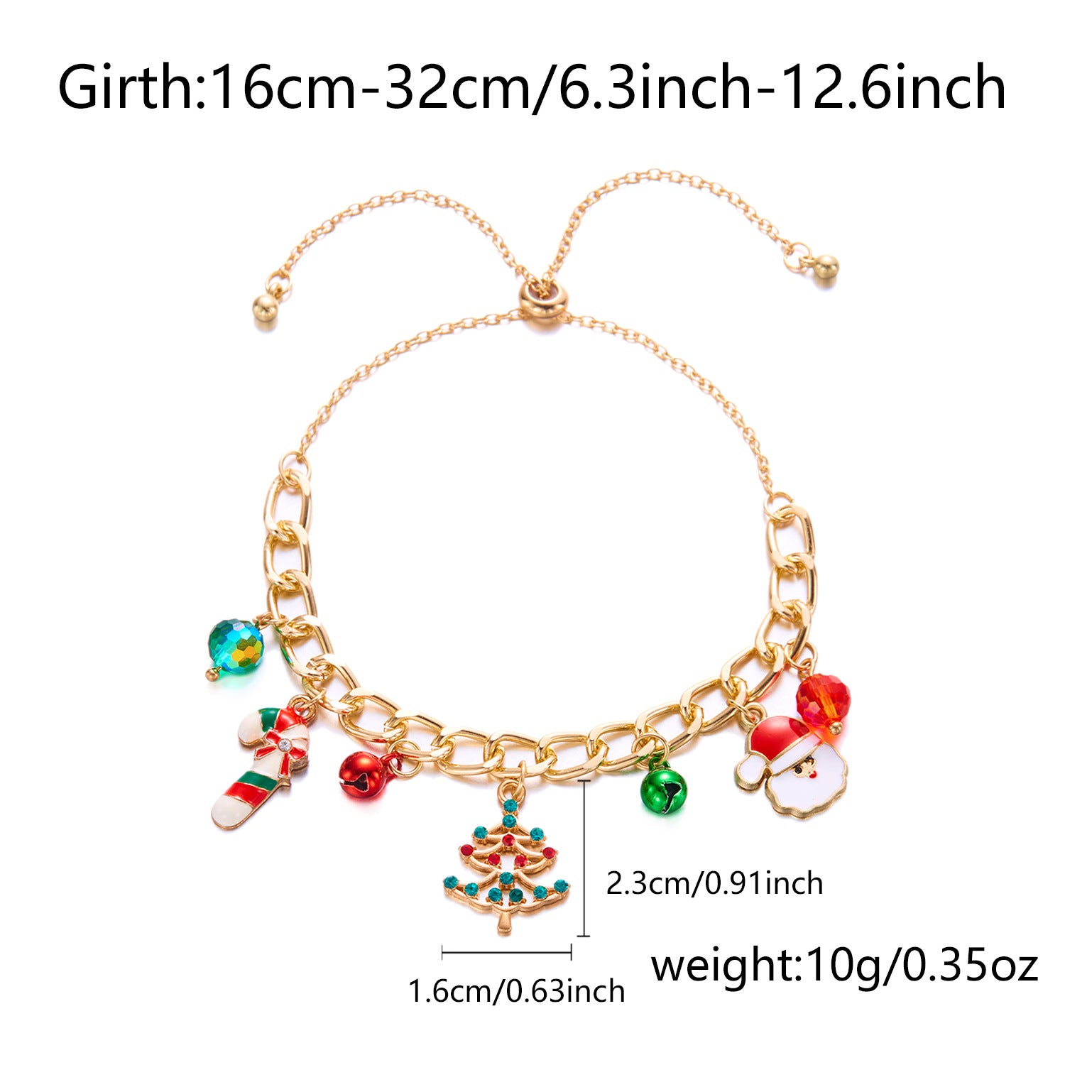 Wholesale Christmas Snowflake Elk Bell  Pull-Out Bracelet