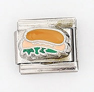 Wholesale Italian Style Modular Hamburger Charm Bracelet Stainless Steel Electroplated Unisex Gift