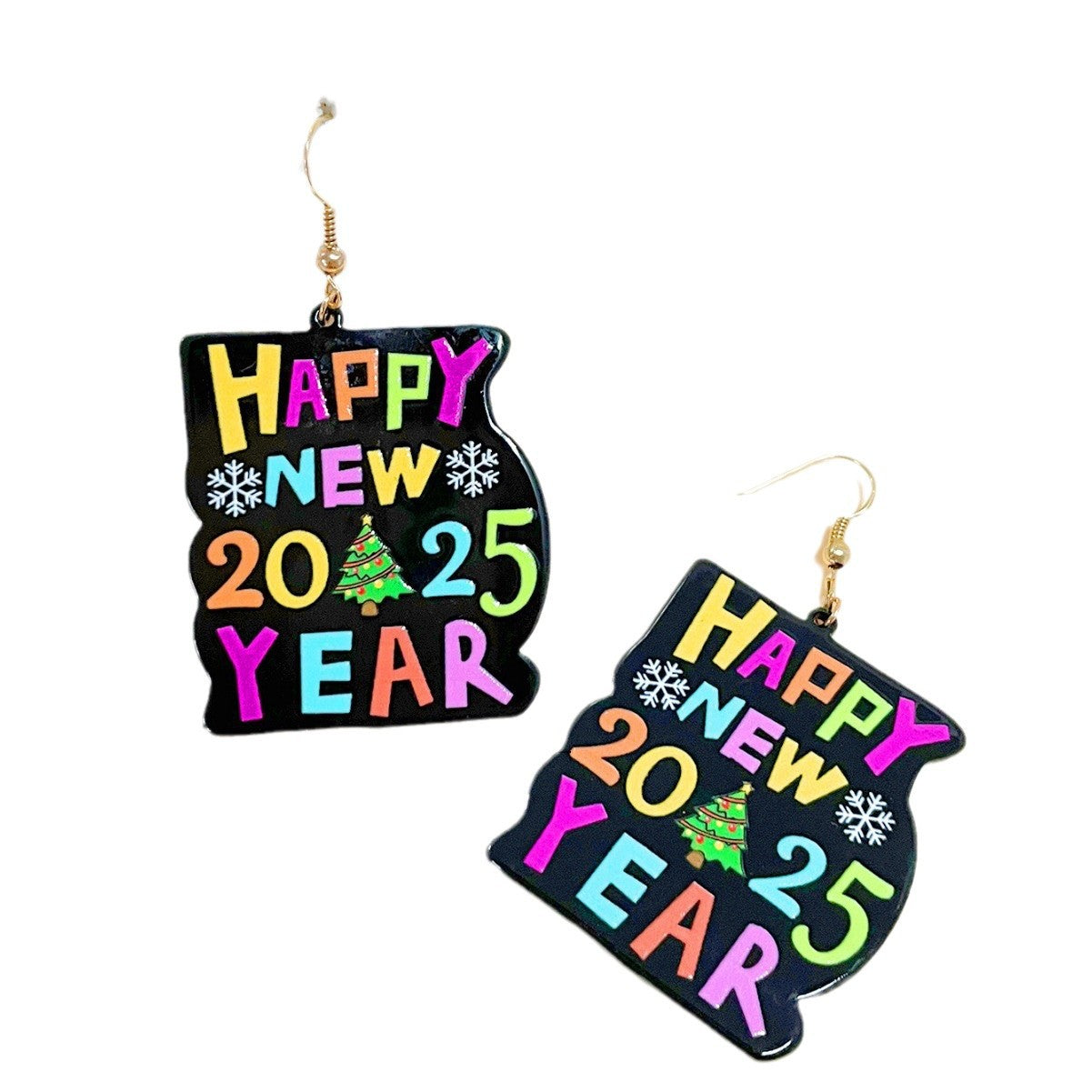 Wholesale Christmas Snowflake Letter Earrings