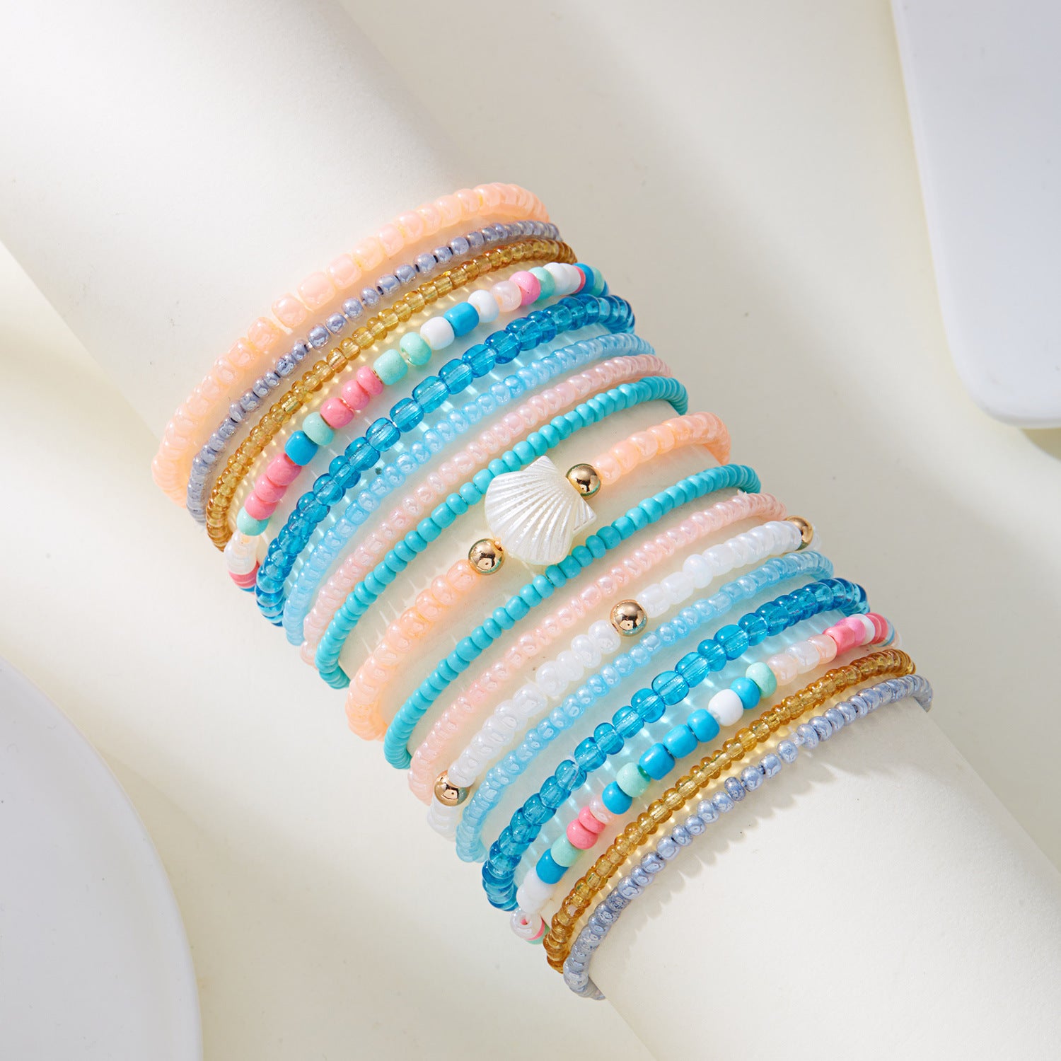 Wholesale  Rice Bead  Multi-layer Stacked Wear Bracelet